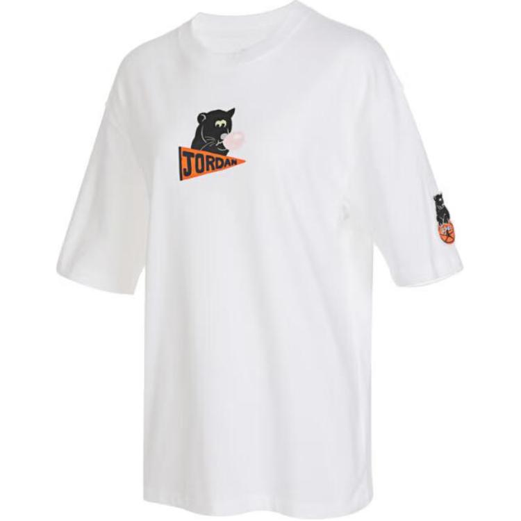

New Jordan Drop Shoulder Sleeve T-Shirt Women s White HM4894-100 M