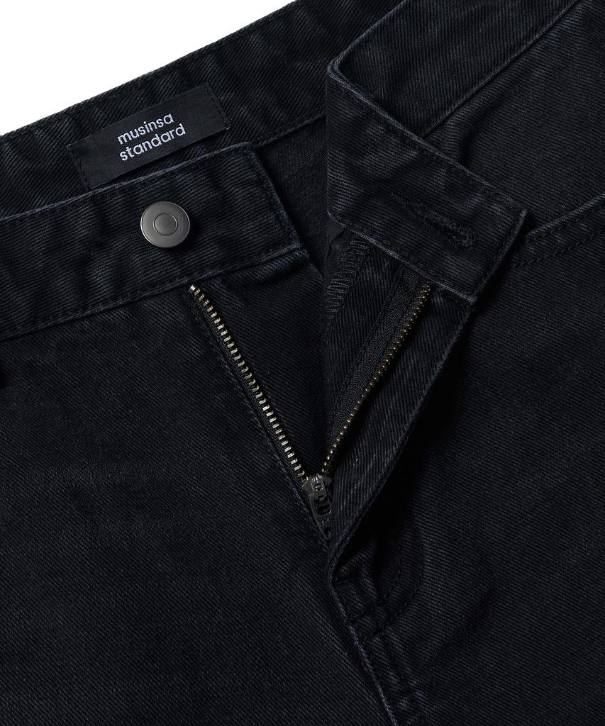 MUSINSA STANDARD WOMAN Women'S Low-Rise Wide Denim Pants [Washed Black]
