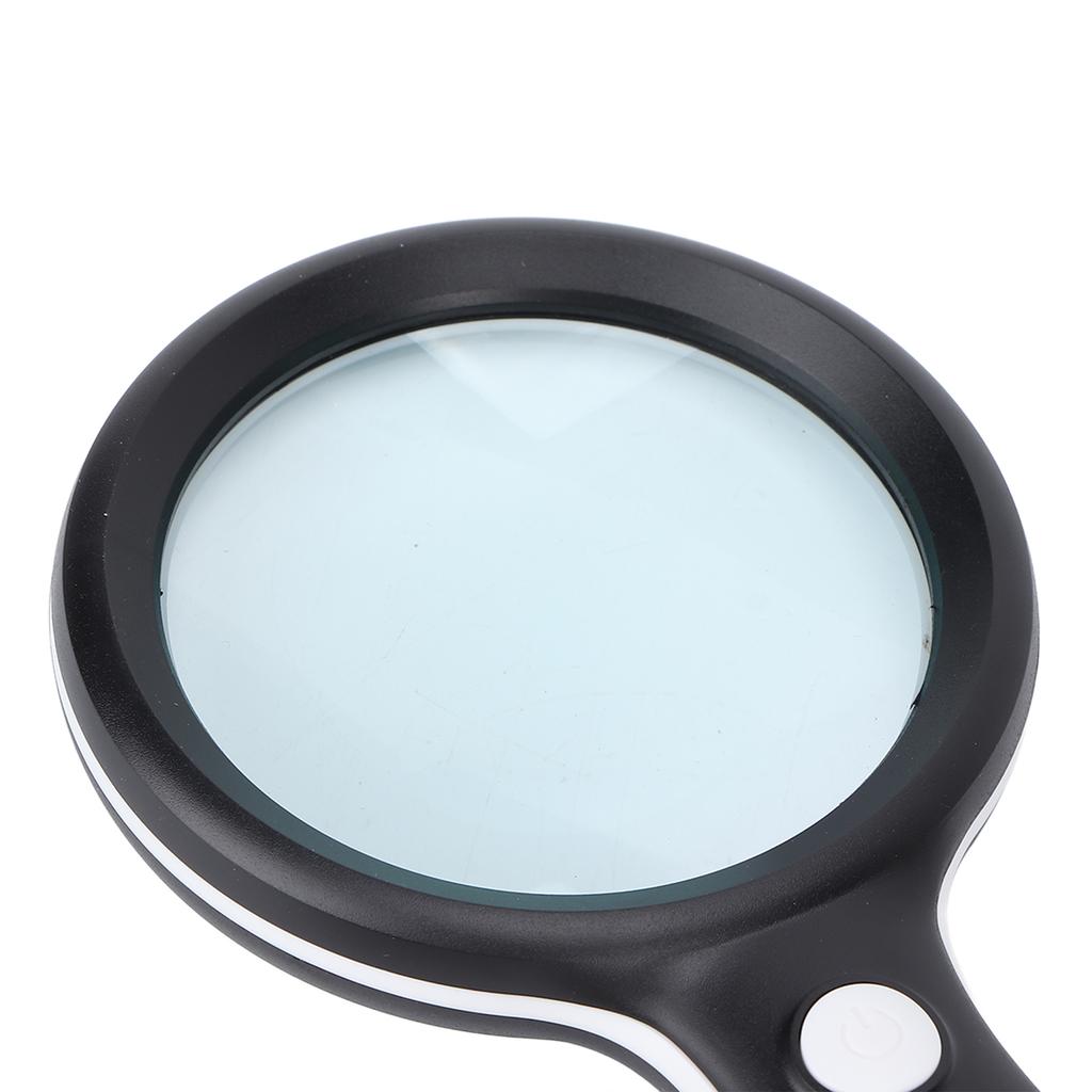 Handheld Reading Magnifying Glass LED Magnifying Glass 10 Times 88mm for Reading Books and Newspapers