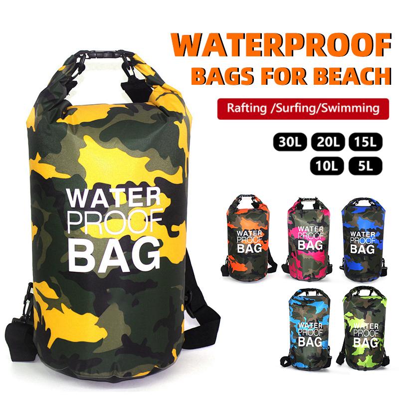 Waterproof Dry Bag 30L 20L 15L 10L 5L For Kayak Swimming Trekking Boating Floating Gym Bags Beach Accessories Rafting Bag