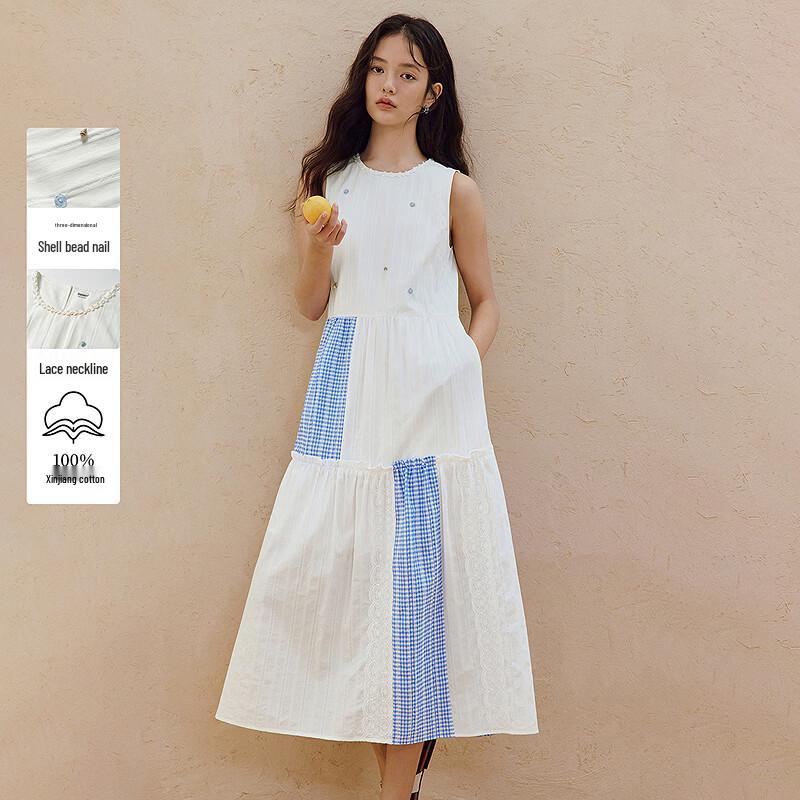 Женское хлопковое платье-майка INMAN в морском стиле с ракушками L