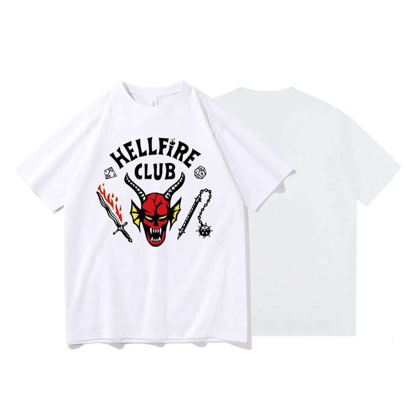 Hellfire Club Tshirt Women Men Letters Printed Clothing Harajuku Cartoon Tees Casual Fun Top Clothing Unisex Tshirt