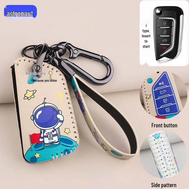 Smart 4-Button Folding Car Key Case with Buckle