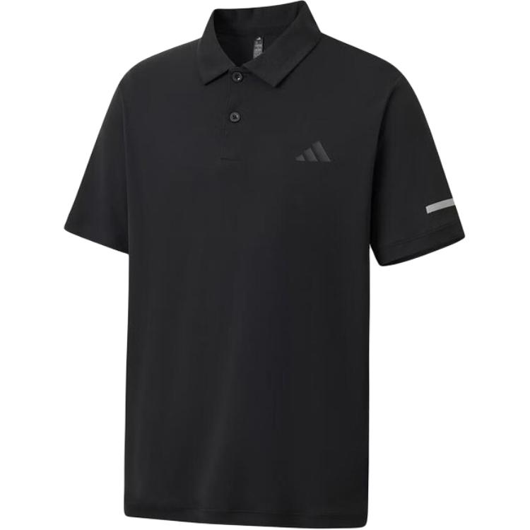 Adidas Polo Shirts Men s Black Polo Collar Moderate KX2745 L
