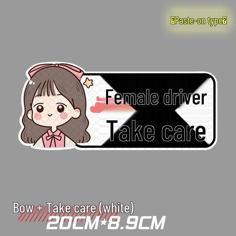 

Reflective Car Sticker: Female Driver Novice Alert