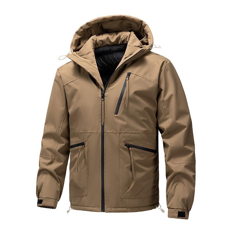 Fashion cotton-padded clothes High street trend casual handsome loose version thickened warm hooded cotton clothes