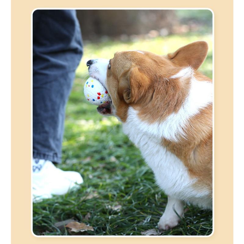 Durable Bite Resistant Elastic Solid Ball Chew Toy For Pet Dogs