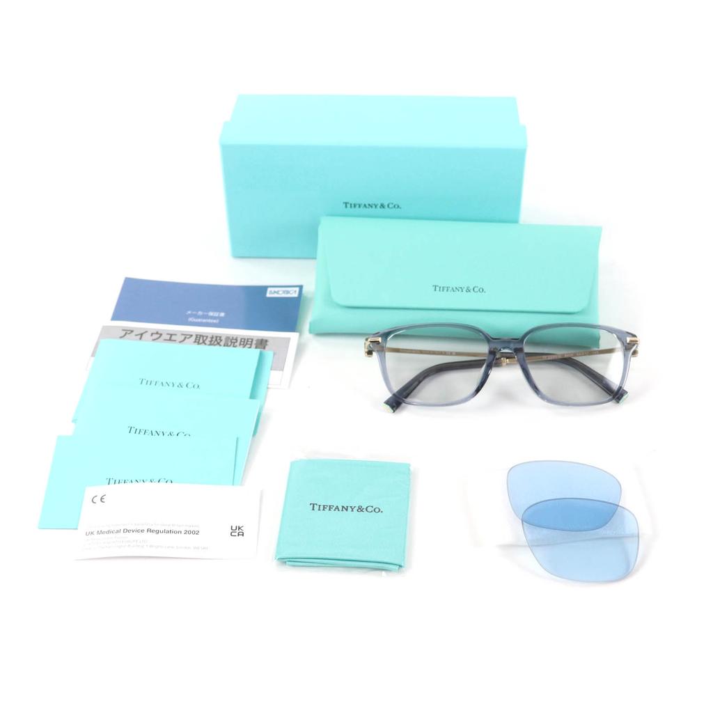 Excellent TIFFANY&Co. sunglasses T motif Clear gray Women TF2253 Used