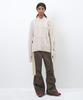 PARTIMENTO WOMEN Heavy Cutout Cable Knit Crew Neck_Ivory