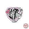 Original 100% 925 Silver Fire Dragon Beads Our Lady Of Cross Charms Fit 925 Bracelet DIY Jewelry Making Women's Gift