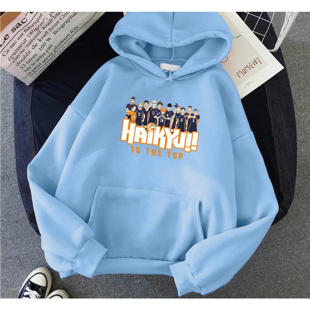 New Japan Anime Volleyball Haikyuu Manga Prints Hoodies Women Hoody Hip Hop Woman Sweatshirts Pullovers Clothing Unisex