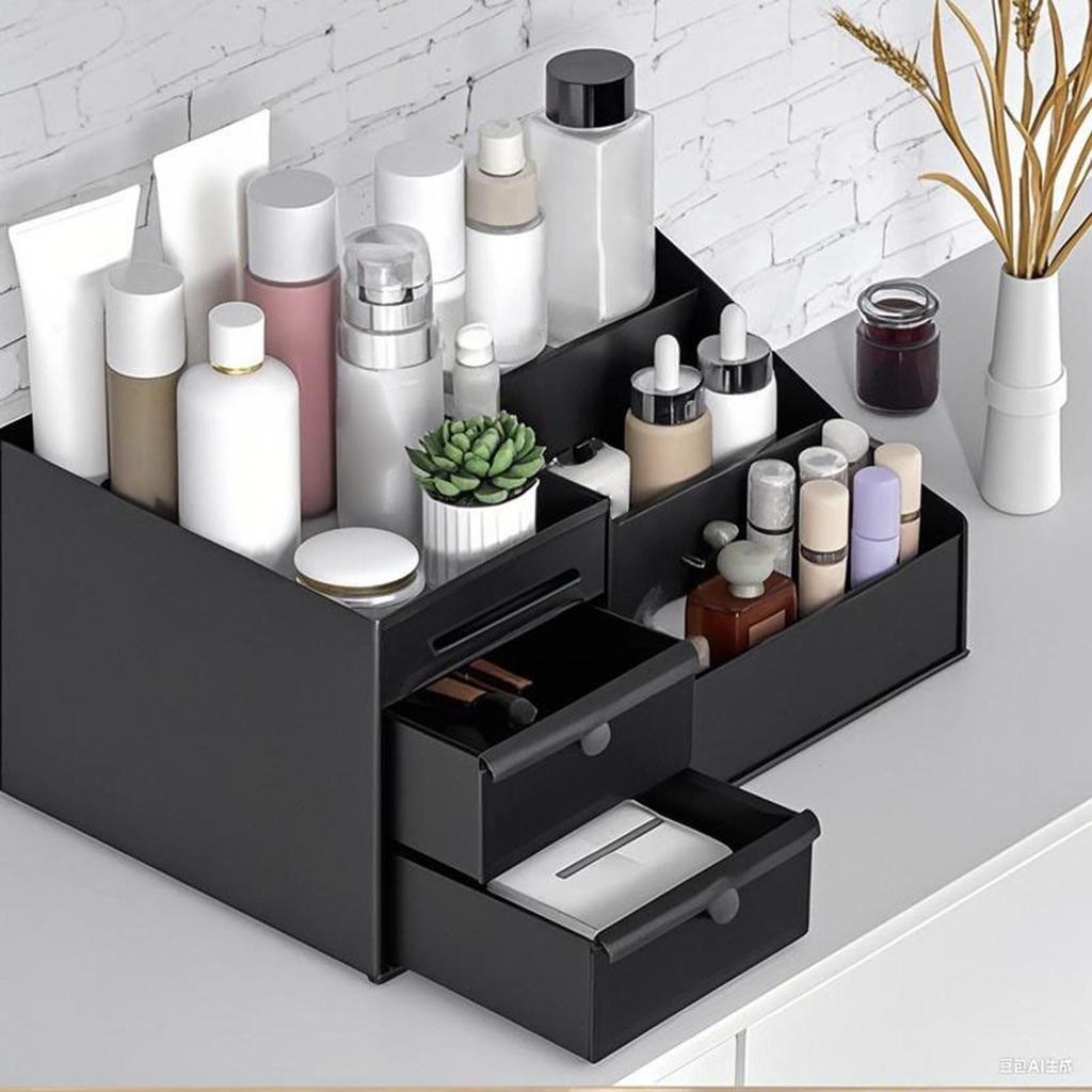 Makeup Organizer For Vanity Desktop Cosmetic Holder Makeup Organizer Countertop For Perfume Bedroom Desk Bathroom Countertop