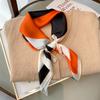 Small Square Scarf Silk Scarf Women's 71x71 Korean Versatile Decoration with Suit Shirt Professional Scarf Neck Protection Thin Scarf