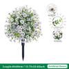 Violet Eucalyptus Garden Stake: Realistic Faux Flower Decoration with Ground Peg