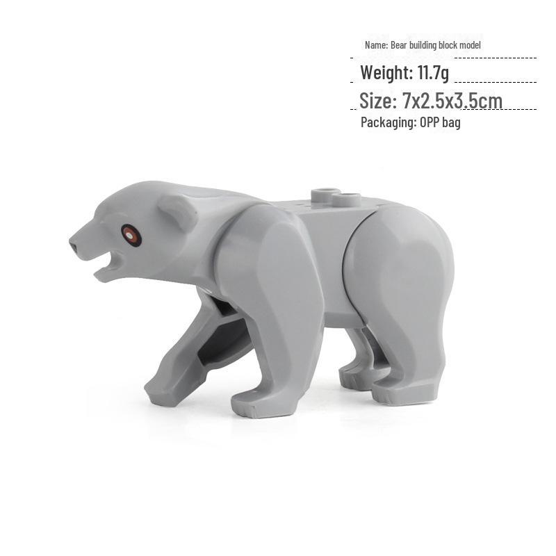 JLB Animal Assembly Puzzle and Building Blocks Gift Set: Giraffe & Polar Bear Variety