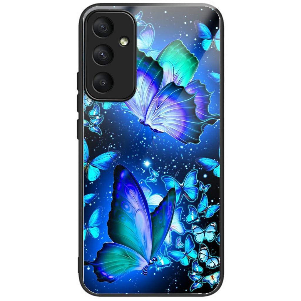 For Samsung Galaxy A56 5G Case Pattern Printing Tempered Glass TPU Drop-Proof Phone Cover