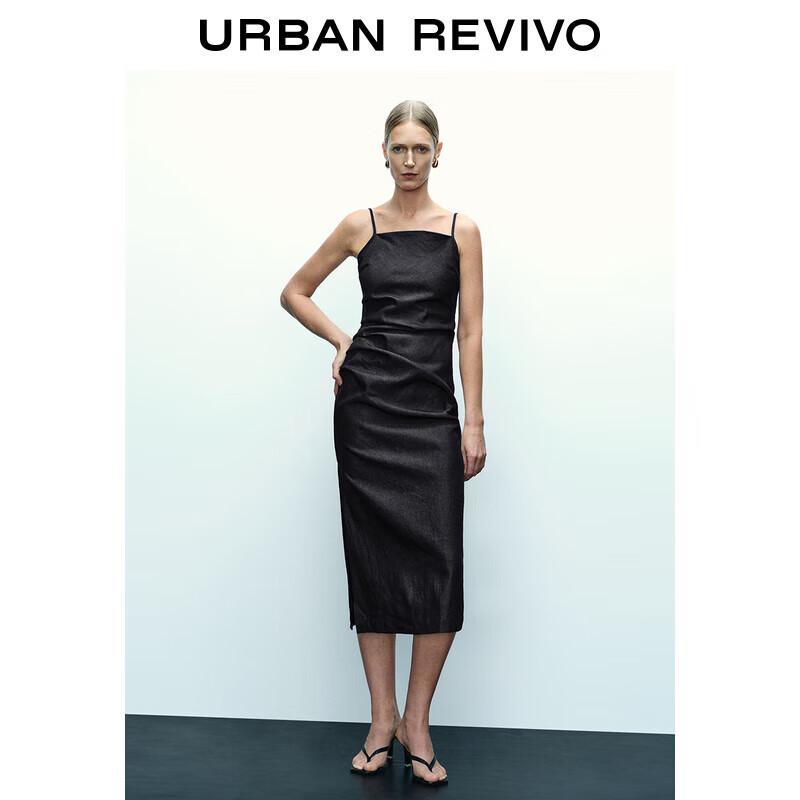 

UR 2024 Летнее Ретро Плиссированное Джинсовое Платье на Бретелях M