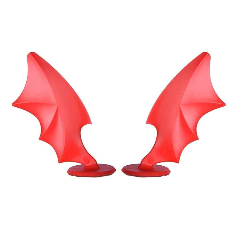 2Pcs Motorcycle Helmet Ornaments Devil Wings Colorful Horns Universal Motorbike Bicycle Car Styling Decoration Helmet Stickers
