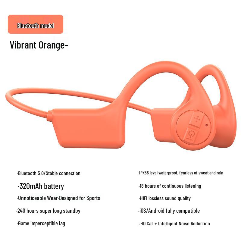 G01 Bone Conduction Bluetooth Earphones - Wireless, Lightweight, Ear-Hook Design for Running and Sports with Long Battery Life.