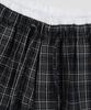 Beodeonteu Check Layered Single-Pleat Wide Pants [Green]