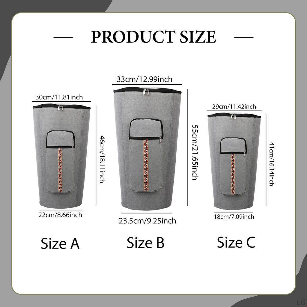 Bag African Drum Adjustable Shoulder Straps Dustproof Waterproof Oxford Cloth Backpack