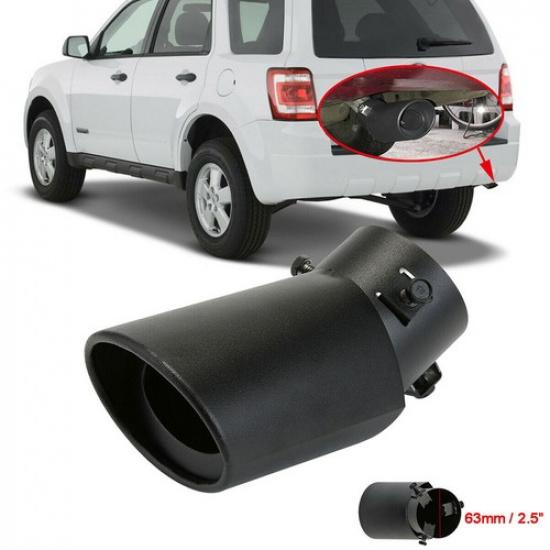Black Car Exhaust Pipe Tip Rear Tail Throat Muffler Accessories 2.5  Inlet New