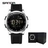 Sanda Multi-Function Smart Watch: Waterproof, Pedometer, Alarm Clock for Hiking & Sports - Unisex