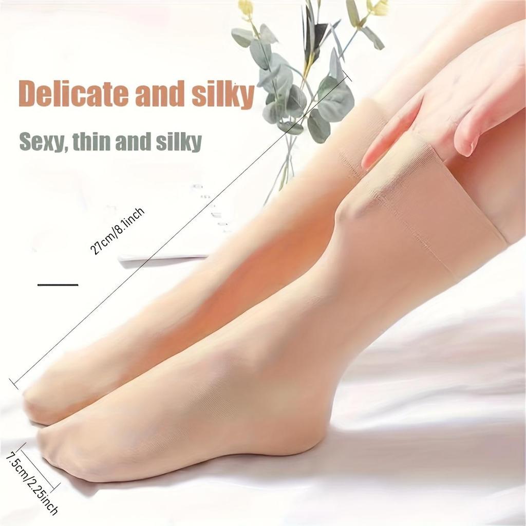 Dicke Strümpfe Frühling und Sommer Dicke kurze Strümpfe Dünne elastische atmungsaktive Socken Damen-Mittelrohrsocken