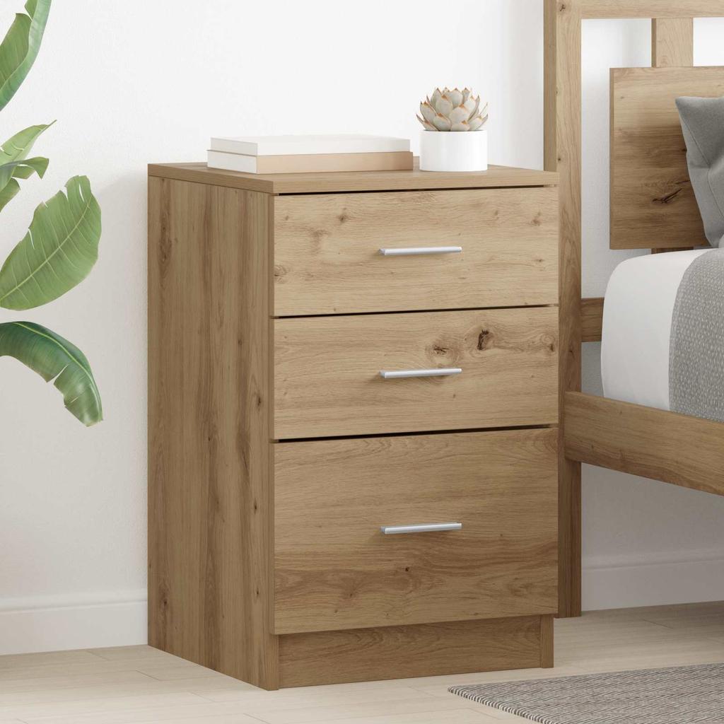 Nightstand Artisan Oak 40 X 40 X 63 Cm Engineered Wood