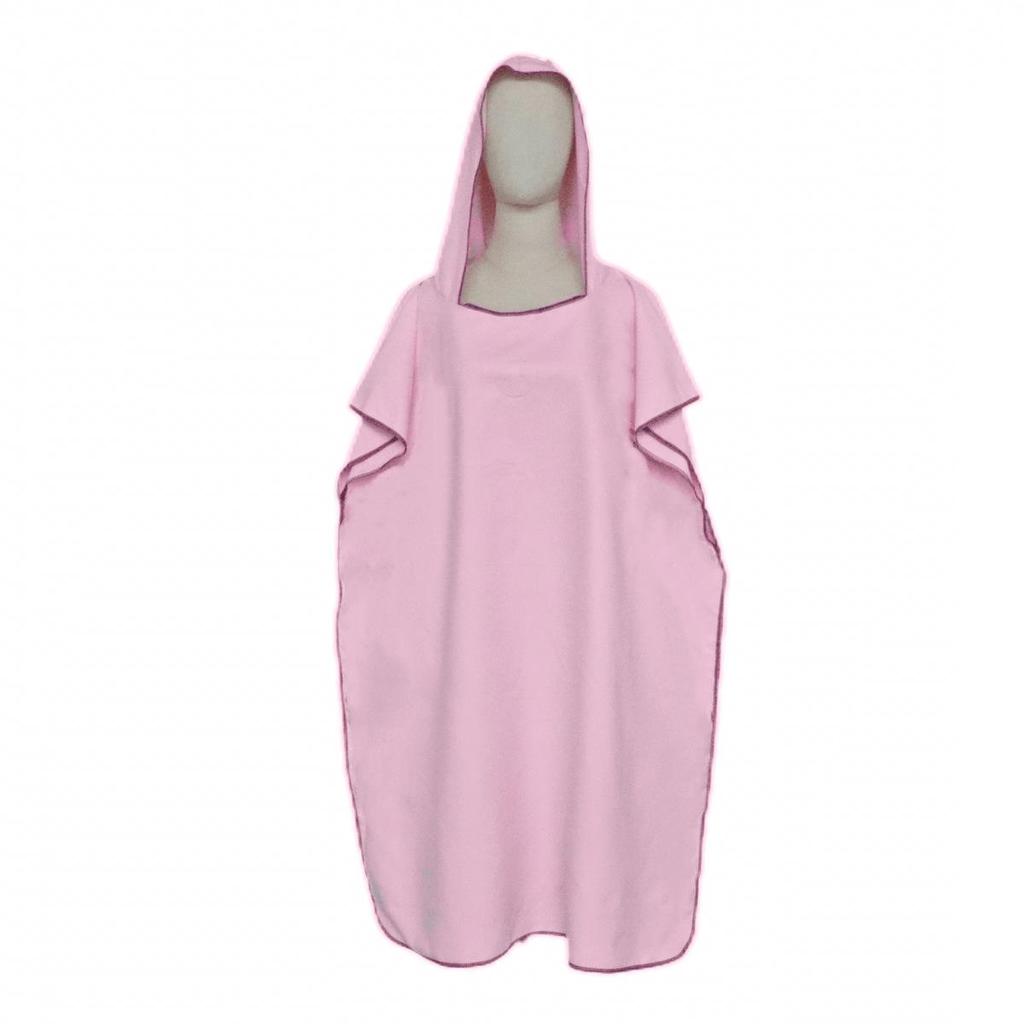 Microfiber Quick-Dry Beach Robe - Solid Color, Absorbent Changing Poncho
