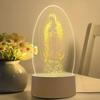 Guadalupe Virgin Prayer Lamp USB Powered Warm Light Soft Glow Catholic Night Light LED Religious Decor for Home Altar Bedroom Office Gift