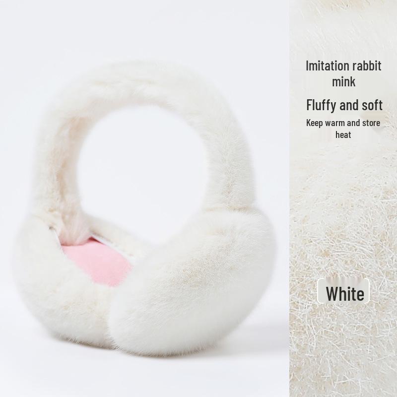 Foldable Faux Fur Winter Earmuffs for Women & Girls - Cute, Warm, Outdoor Ear Warmers