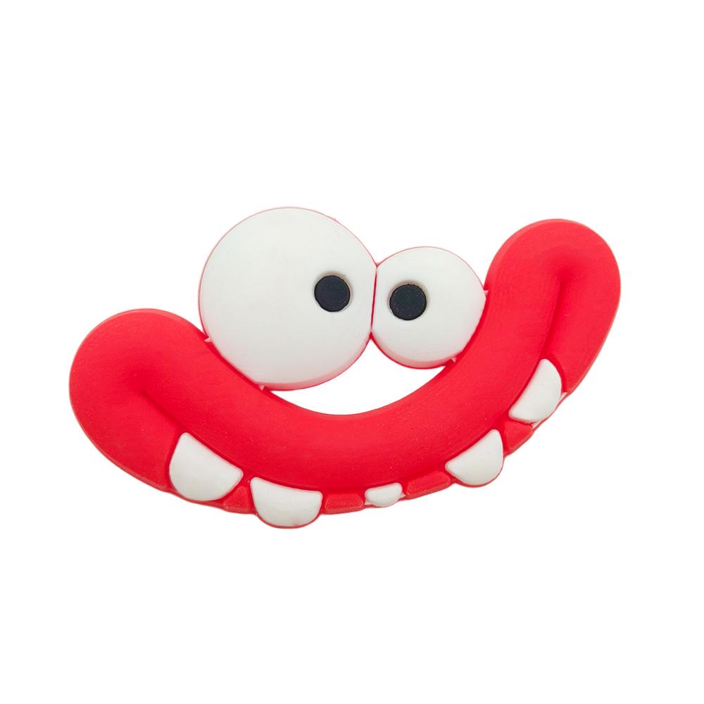 Humorous Sausage-Mouth Shoe Charms - PVC Rubber Croc Decor
