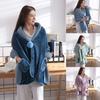 Wearable Blanket Washable Plush Shawl High Quality Warming Shawl  Winter