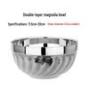 LIJIA FITMENT Double-Layer 201 Stainless Steel Soup Bowl Set with Lid (10-Pack)