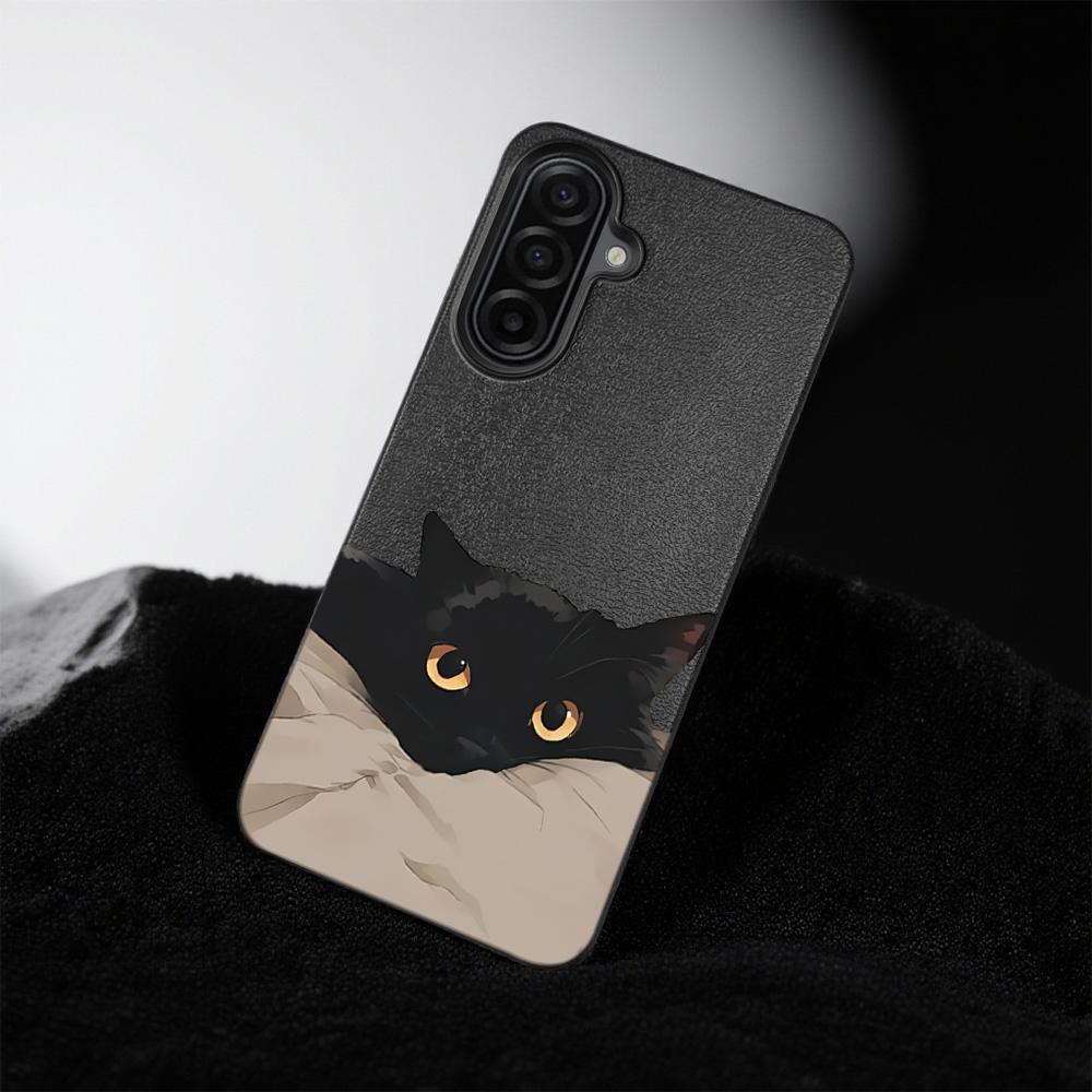 

Black Cat Cartoon Case For Samsung S25 Ultra S24 S23 A05S A06 A07 A15 A16 A34 A35 A53 A54 A55 A17 A26 A36 A56 Soft Cover Funda Samsung A16