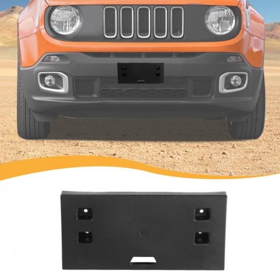 Front License Plate Bracket Holder Bumper Mount Nameplate for Jeep Renegade15-18