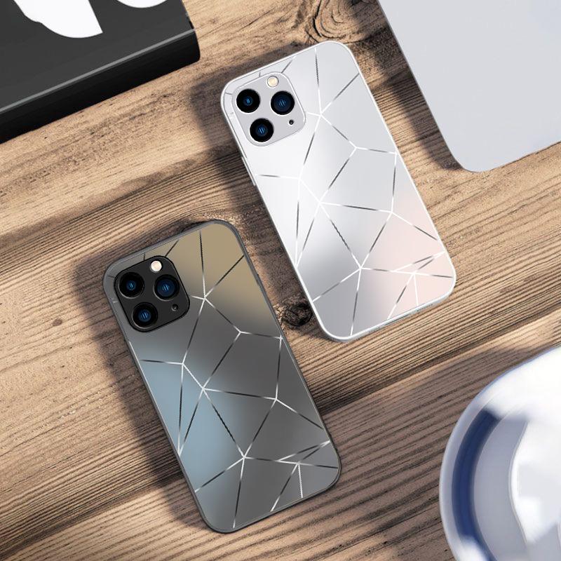 Custodia per telefono in Vetro Temperato Lingge Dazzling Light Per IPhone 16 Pro Max 15 Pro 14 13 12 Mini 11 XS Max XR 7 8 Plus SE 2022