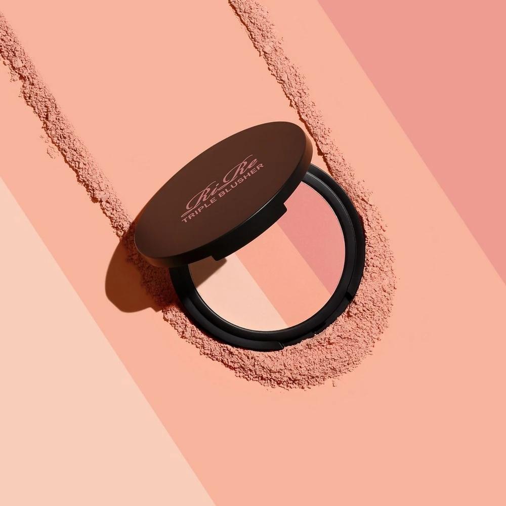 Тройные румяна + Кисть для лица Blusher + Face Brush