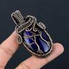 Blue Flash Labradorite Handmade Pendant, Natural Gemstone Jewelry, 999 Copper Wire Wrapped Pendant Jewelry, For Gift