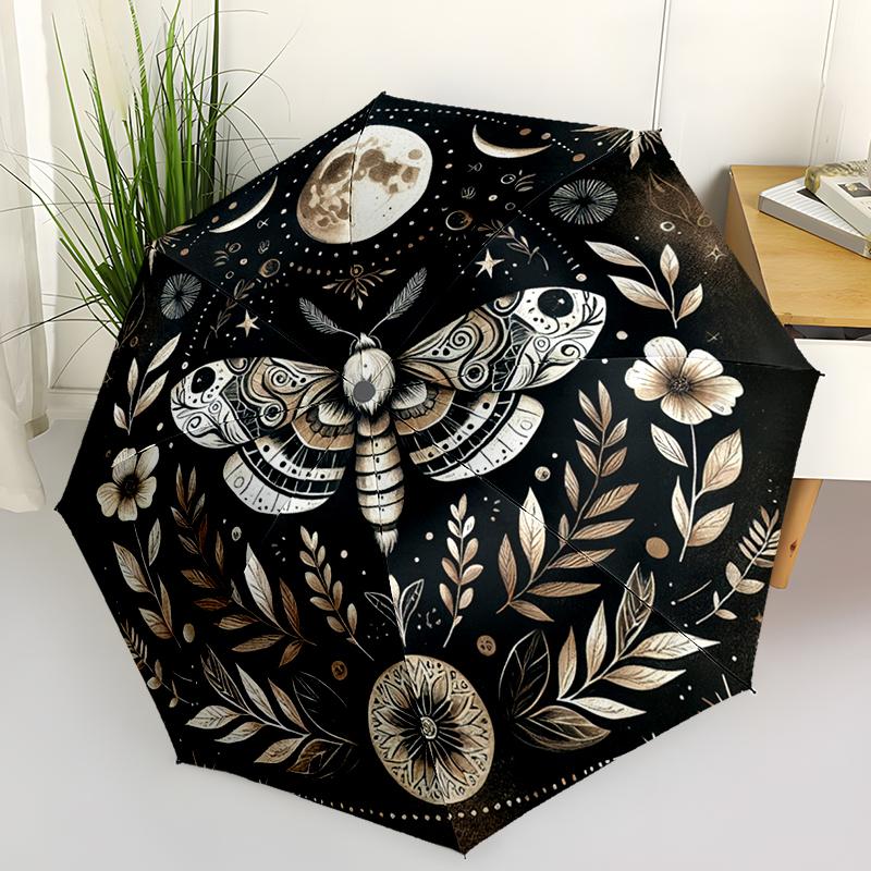 Beautiful Peacock and Animal Utomatic Folding Umbrella: Compact 8-rib Design For Outdoor Daily Compact Umbrella Perfect Gift For Friends And Family