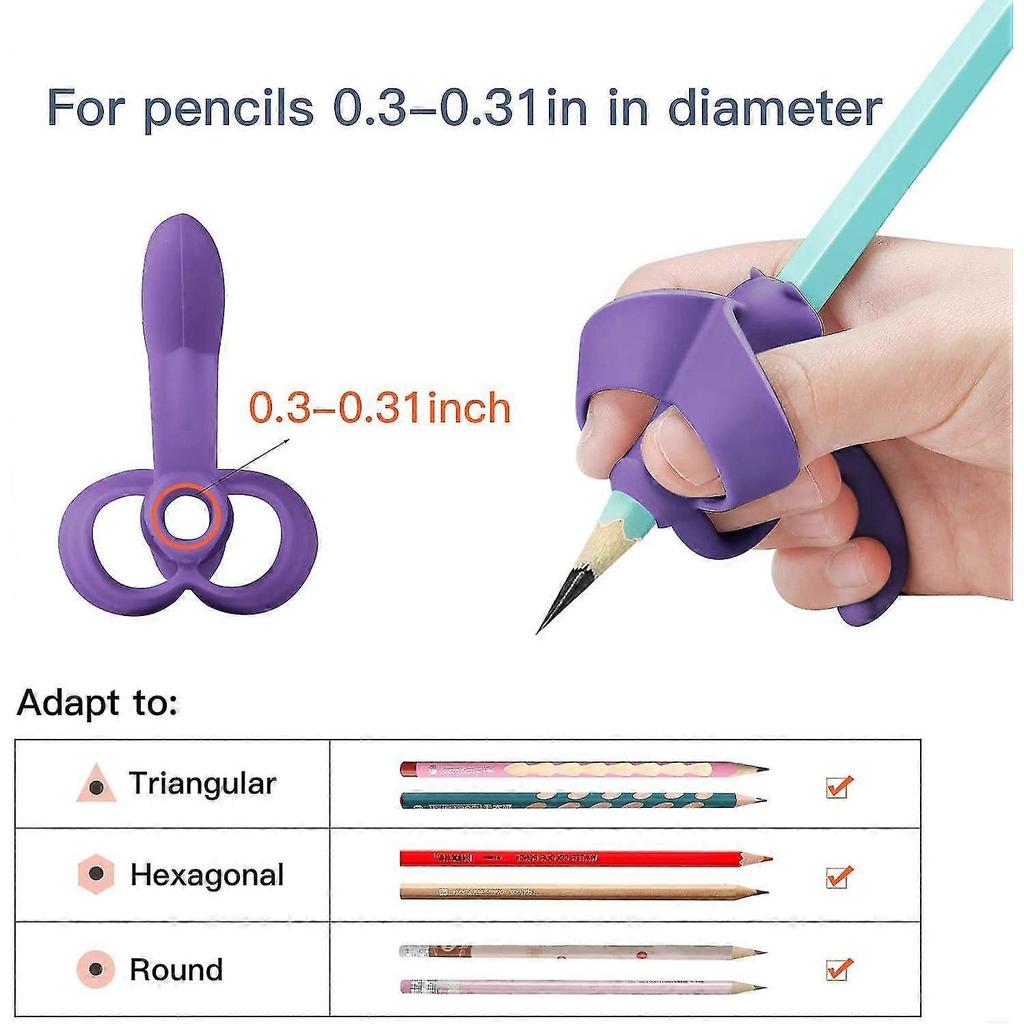 Pencil Grips For Kids Handwriting Ergonomic 5 Fingers Pencil Grippers