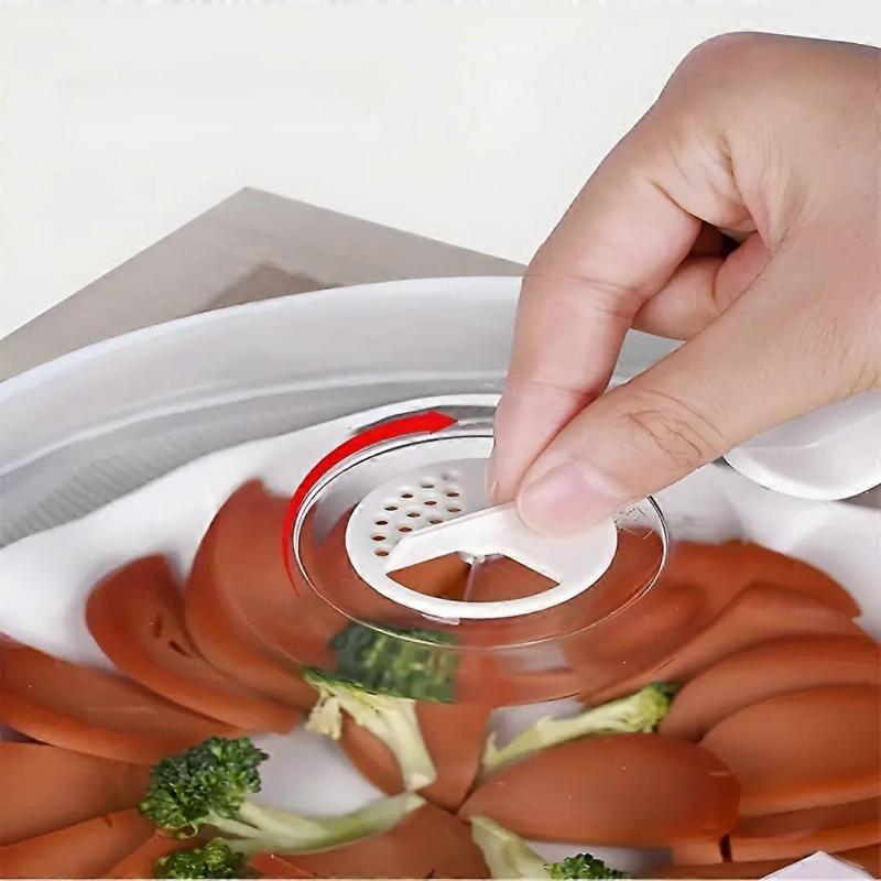 1PCS Microwave Cover For Food With Easy Grab Handle Clear Splash Guard Plastic Lid Mess-Free Food Heating