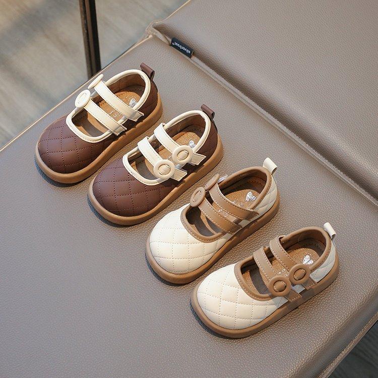 Girls' leather shoes Spring and Autumn 2025 new children's Xiaoxiangfeng princess shoes foreign Mary Jane baby soft-soled Doudou shoes