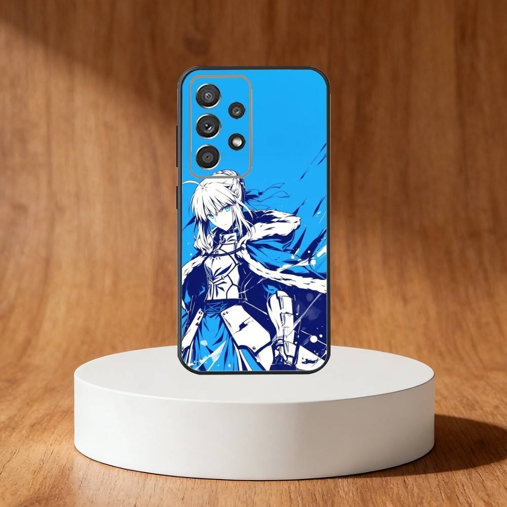 C-Cool F-Fate S-Saber Anime Phone Case For Samsung S25,S24,S21,S22,S23,S30,Ultra,S20,Plus,Fe,Note,10,9,5G Black Cover
