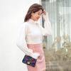 JYL TS Women's Sling Bags  Tassel Bag 237 Shoulder PU Rhombus Chain Bag