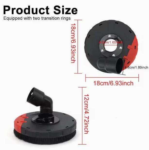 Angle Grinder Dust-Free Protective Cover for Grinding & Cutting Concrete and Stone