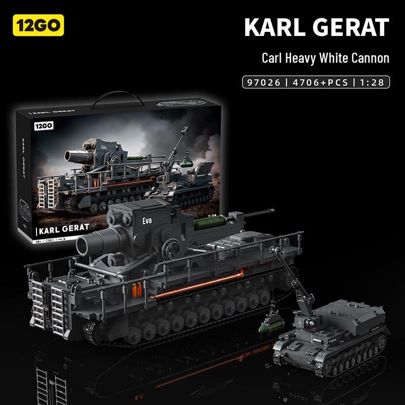 12GO-97025 Camouflage Edition Heavy Tank Building Blocks Model Toy for Boys