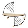 Modern Minimalist Creative Semi-Circular Rectangular Wall Shelf Living Room Office Color Wrought Iron Storage Multifunctional
