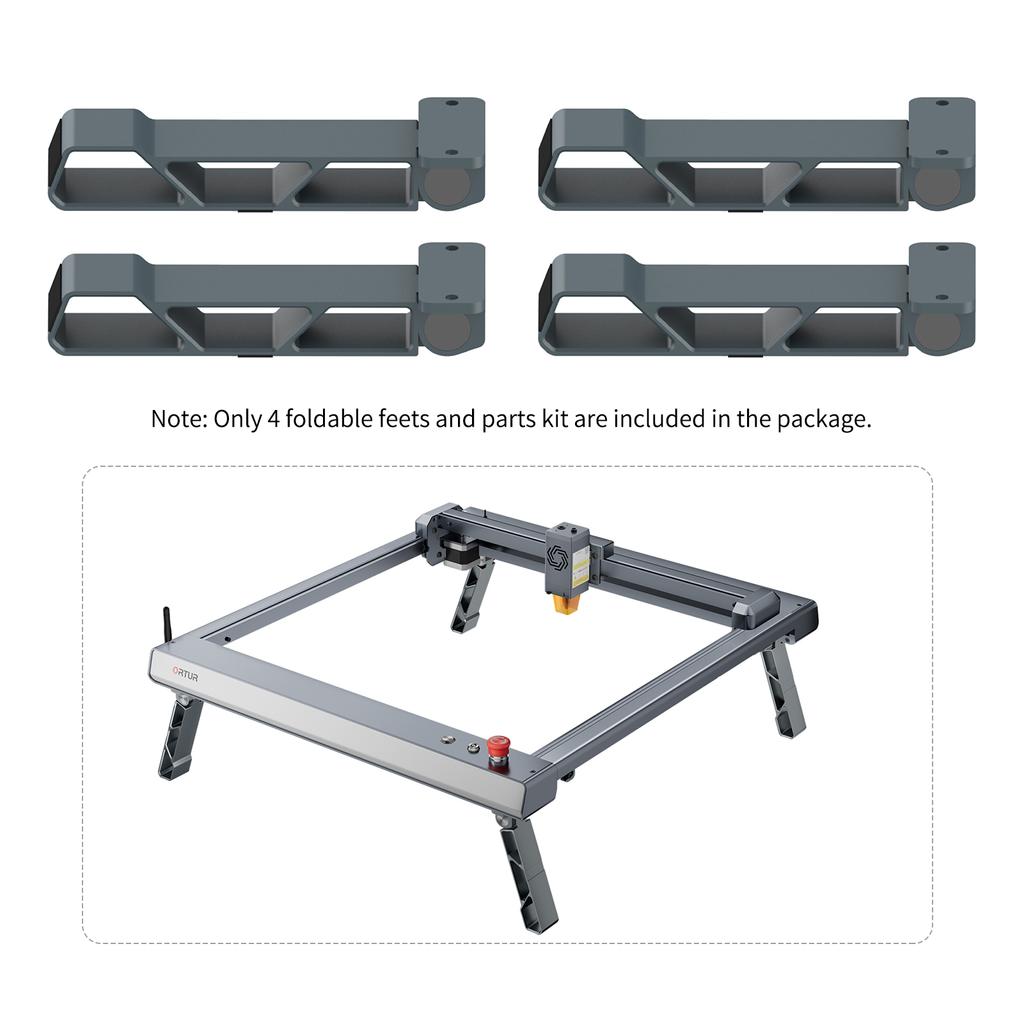 ORTUR Laser Master 3 Gravür Aksesuarı 4PCS FFT1.0 Katlanabilir Ayak Devirme Yapısı Artışı